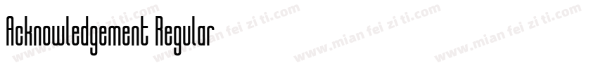Acknowledgement Regular字体转换
